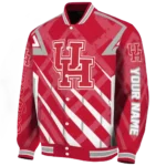 customized houston cougars chevron angles red varsity jacket best selling.webp