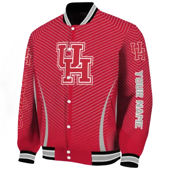 customized houston cougars chevron arrow red varsity jacket best selling