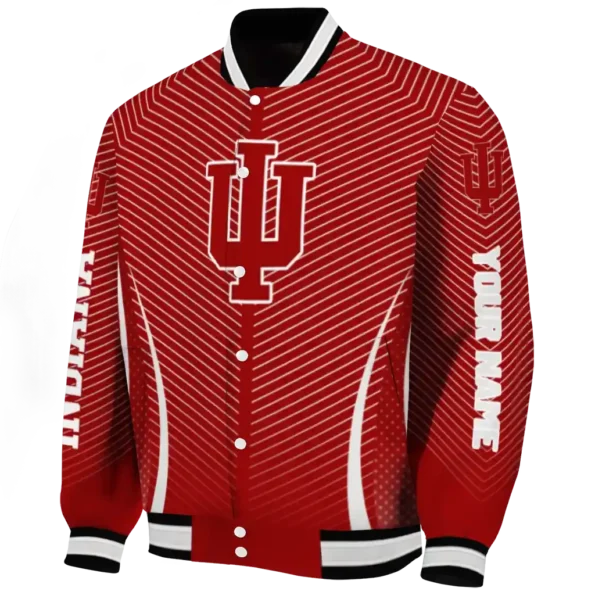 customized indiana hoosiers chevron arrow red varsity jacket best selling