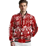 customized indiana hoosiers pyramid shapes red varsity jacket best selling.webp