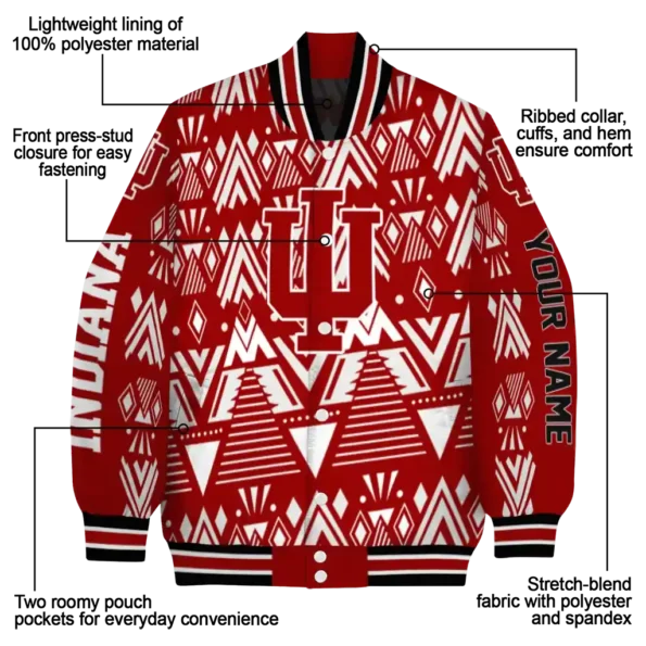 customized indiana hoosiers pyramid shapes red varsity jacket new arrival.webp