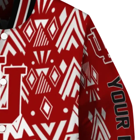 customized indiana hoosiers pyramid shapes red varsity jacket premium grade.webp