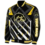 customized iowa hawkeyes chevron angles black varsity jacket best selling.webp