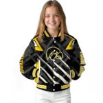 customized iowa hawkeyes chevron angles black varsity jacket best selling.webp
