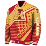 customized iowa state cyclones star burst red varsity jacket best selling.webp