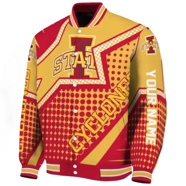customized iowa state cyclones star burst red varsity jacket best selling.webp