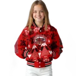 customized jacksonville state gamecocks pyramid shapes red varsity jacket best selling.webp