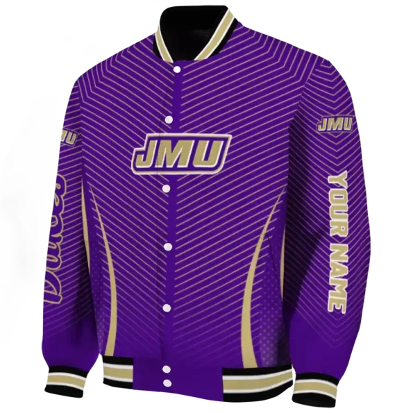 customized james madison dukes chevron arrow purple varsity jacket best selling
