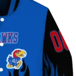 customized-kansas-jayhawks-flame-border-blue-black-varsity-jacket-best-selling.webp