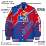 customized kansas jayhawks star burst blue varsity jacket best selling.webp