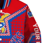 customized kansas jayhawks star burst blue varsity jacket best selling.webp