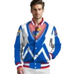 customized-kansas-jayhawks-v-stripes-blue-white-varsity-jacket-best-selling.webp