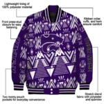 customized kansas state wildcats pyramid shapes purple varsity jacket best selling.webp