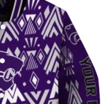 customized kansas state wildcats pyramid shapes purple varsity jacket best selling.webp