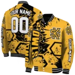 customized-kennesaw-state-owls-hexagon-cluster-gold-black-varsity-jacket-best-selling.webp