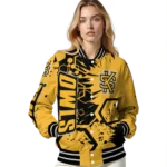 customized-kennesaw-state-owls-hexagon-cluster-gold-black-varsity-jacket-best-selling.webp