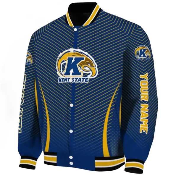 customized kent state golden flashes chevron arrow navy blue varsity jacket best selling