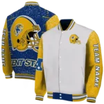 customized-kent-state-golden-flashes-speckled-arms-navy-blue-gray-varsity-jacket-best-selling.webp
