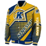 customized kent state golden flashes star burst navy blue varsity jacket best selling.webp