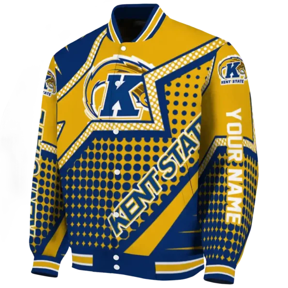customized kent state golden flashes star burst navy blue varsity jacket best selling.webp