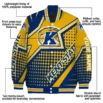 customized kent state golden flashes star burst navy blue varsity jacket best selling.webp