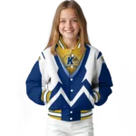 customized-kent-state-golden-flashes-v-stripes-navy-blue-white-varsity-jacket-best-selling.webp
