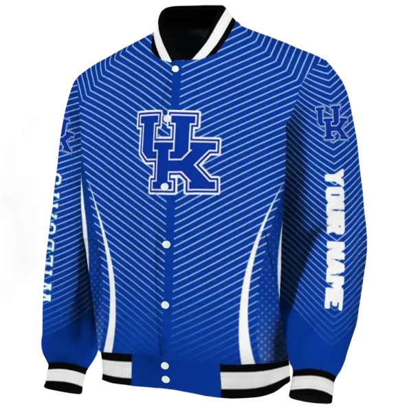 customized kentucky wildcats chevron arrow blue varsity jacket best selling