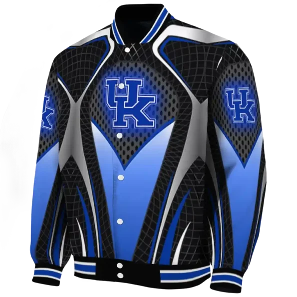 customized kentucky wildcats mesh chest white black varsity jacket best selling