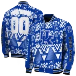 customized kentucky wildcats pyramid shapes blue varsity jacket best selling.webp