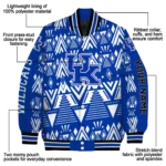 customized kentucky wildcats pyramid shapes blue varsity jacket best selling.webp