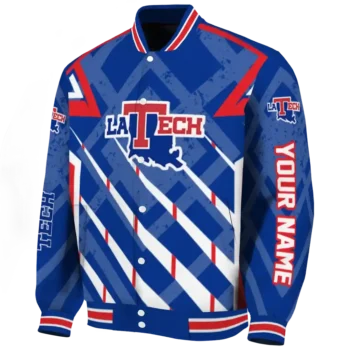 customized la tech chevron angles blue varsity jacket best selling.webp