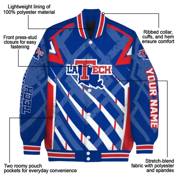 customized la tech chevron angles blue varsity jacket new arrival.webp