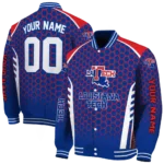 customized la tech hexagon grid blue varsity jacket best selling.webp