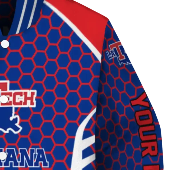 customized la tech hexagon grid blue varsity jacket premium grade.webp
