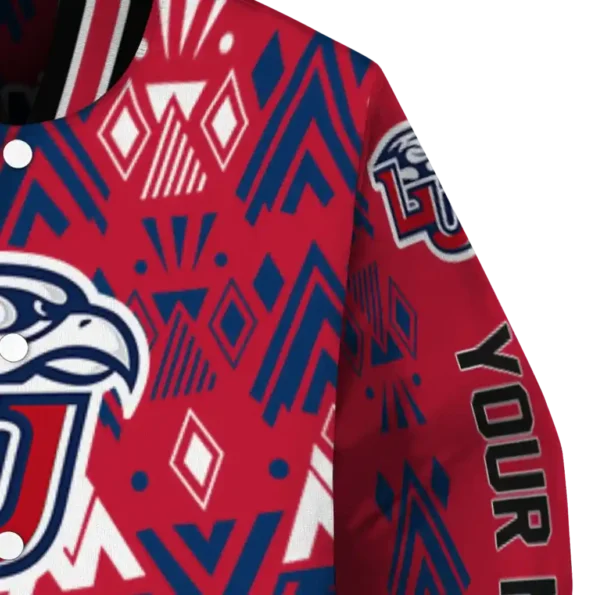 customized liberty flames pyramid shapes red varsity jacket premium grade.webp