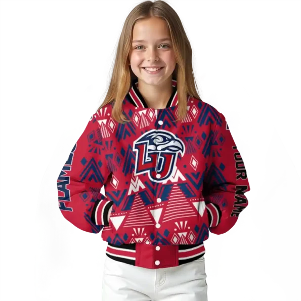 customized liberty flames pyramid shapes red varsity jacket top rated.webp