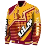 customized louisiana monroe warhawks star burst red varsity jacket best selling.webp