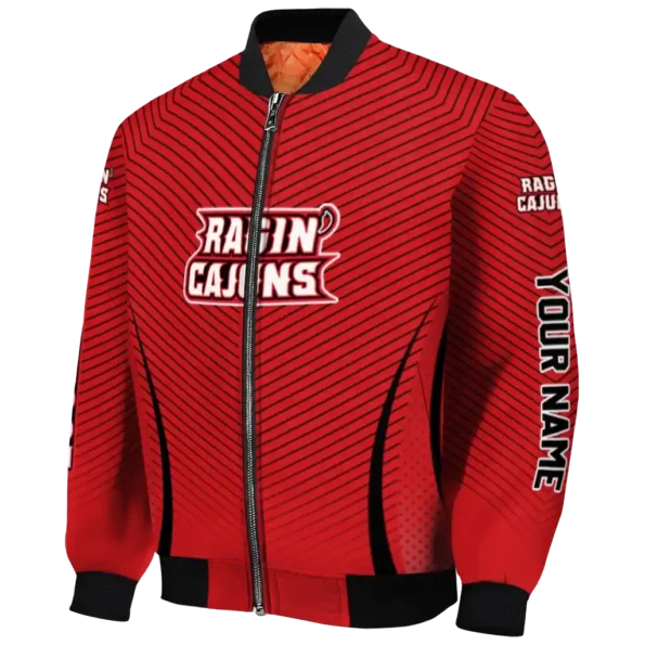 customized louisiana ragin cajuns chevron arrow red bomber jacket best selling