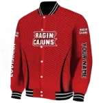 customized louisiana ragin cajuns chevron arrow red varsity jacket best selling.webp