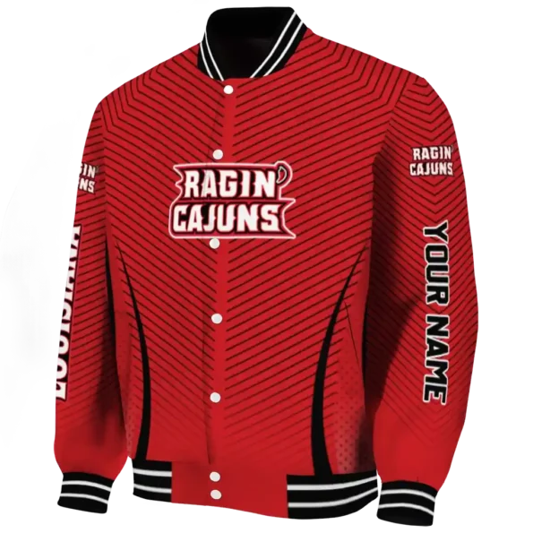 customized louisiana ragin cajuns chevron arrow red varsity jacket best selling.webp