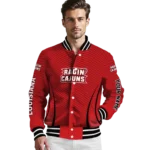 customized louisiana ragin cajuns chevron arrow red varsity jacket best selling.webp