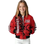 customized-louisiana-ragin-cajuns-hexagon-cluster-red-black-bomber-jacket-best-selling.webp