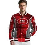 customized louisiana ragin cajuns power plate red varsity jacket best selling.webp