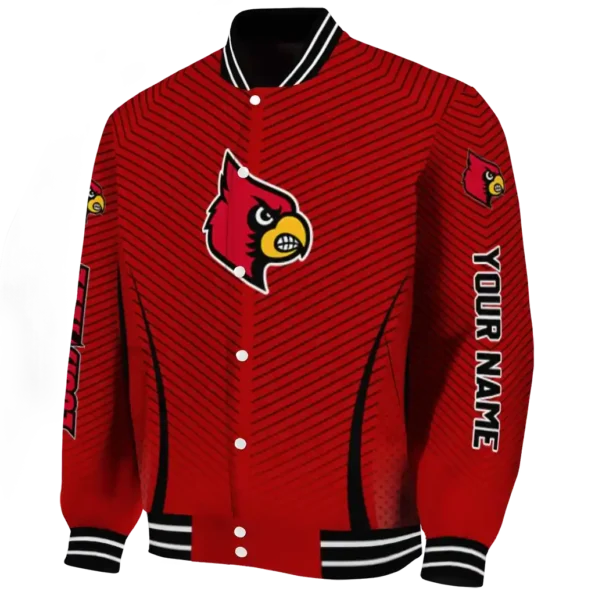 customized louisville cardinals chevron arrow red varsity jacket best selling