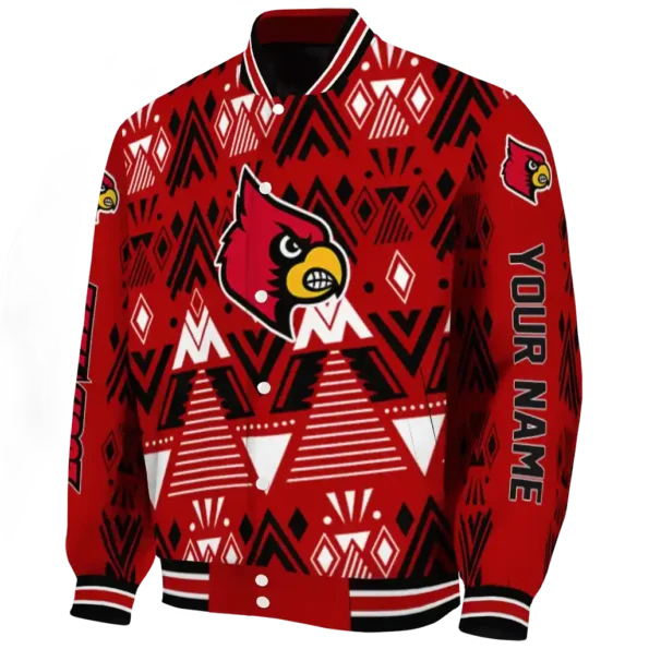 customized louisville cardinals pyramid shapes red varsity jacket best selling.webp