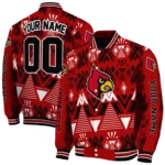customized louisville cardinals pyramid shapes red varsity jacket best selling.webp