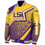 customized lsu tigers star burst purple varsity jacket best selling.webp