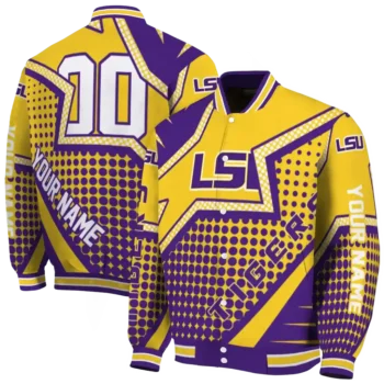 customized lsu tigers star burst purple varsity jacket fashion forward.webp