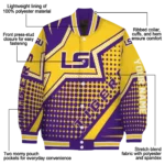 customized lsu tigers star burst purple varsity jacket best selling.webp