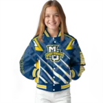 customized marquette golden eagles chevron angles blue varsity jacket best selling.webp